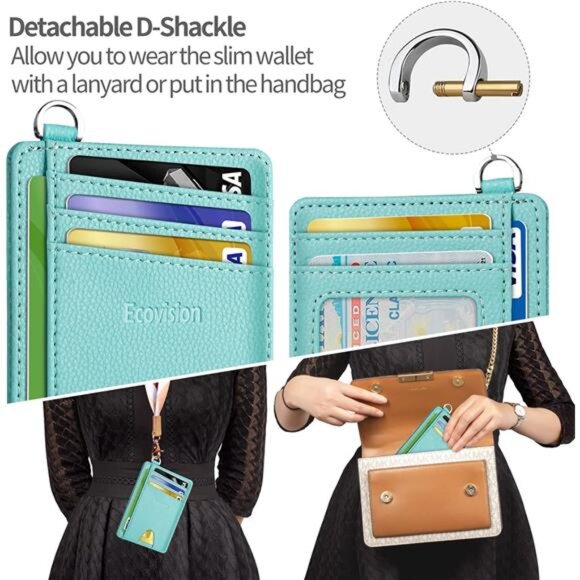 Slim Minimalist Front Pocket Wallet, RFID Blocking Credit Card Holder Wallet - Picture 3 of 7